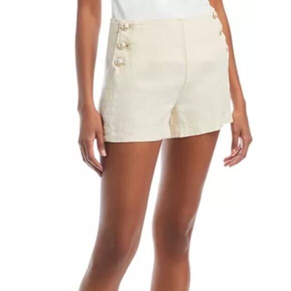 L'Agence shorts Jude high rise sailor linen beige size 32 - Picture 1 of 7